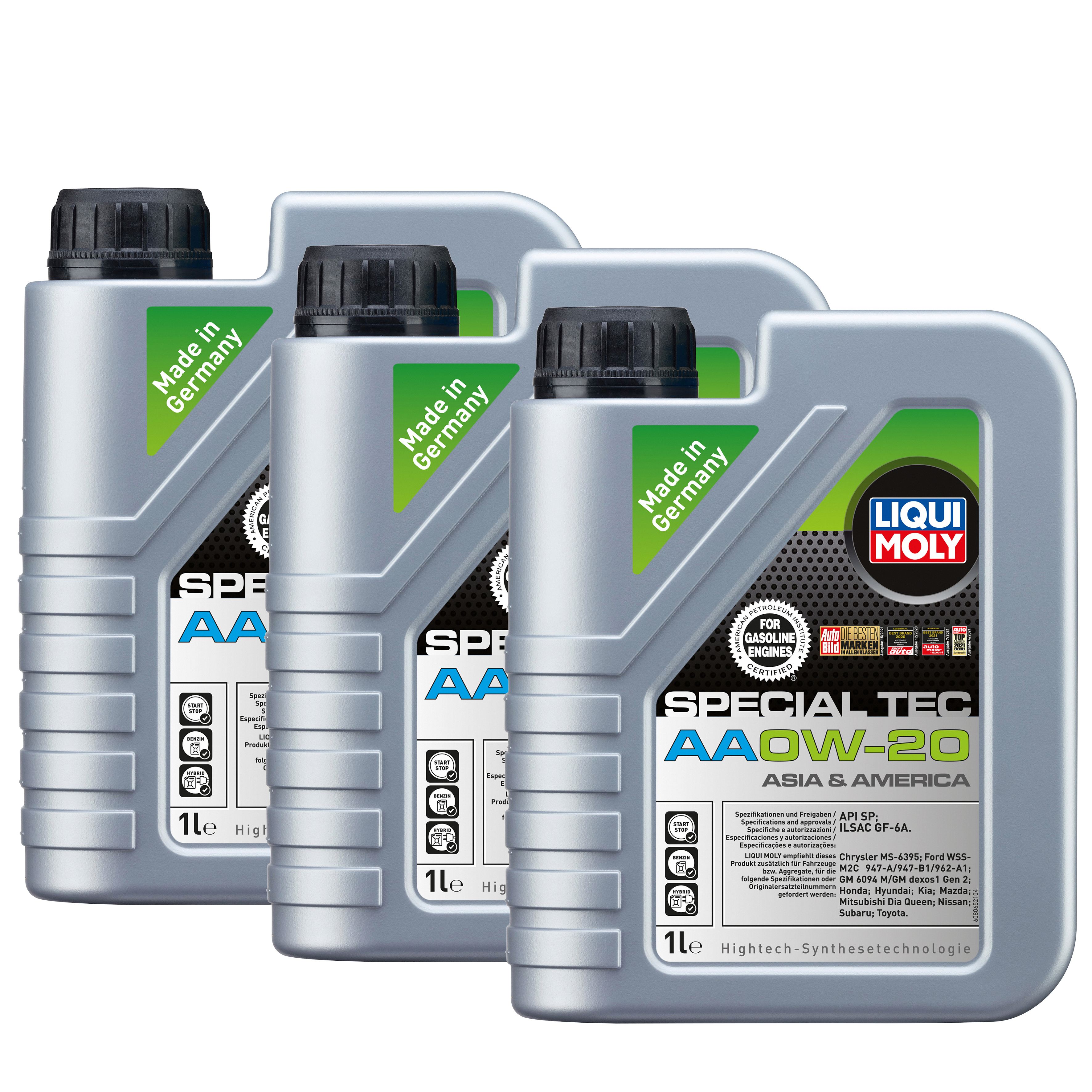 LIQUI MOLY 0W-20 3L SPECIAL TEC Motoröl für HYUNDAI KIA MITSUBISHI SUZUKI  