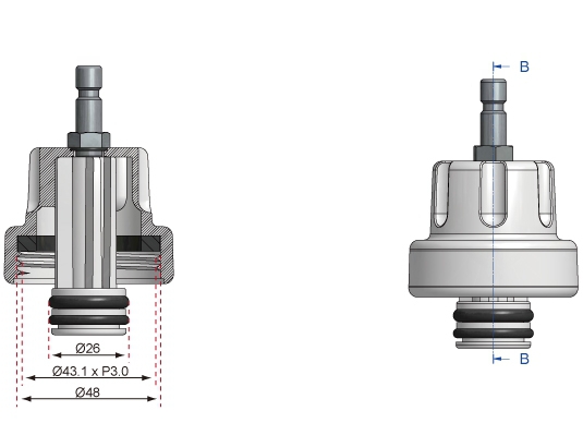 Kühlsystem Abdruck Adapter Prüfgerät Kühlmittel für Citroen Peugeot Renault Volv