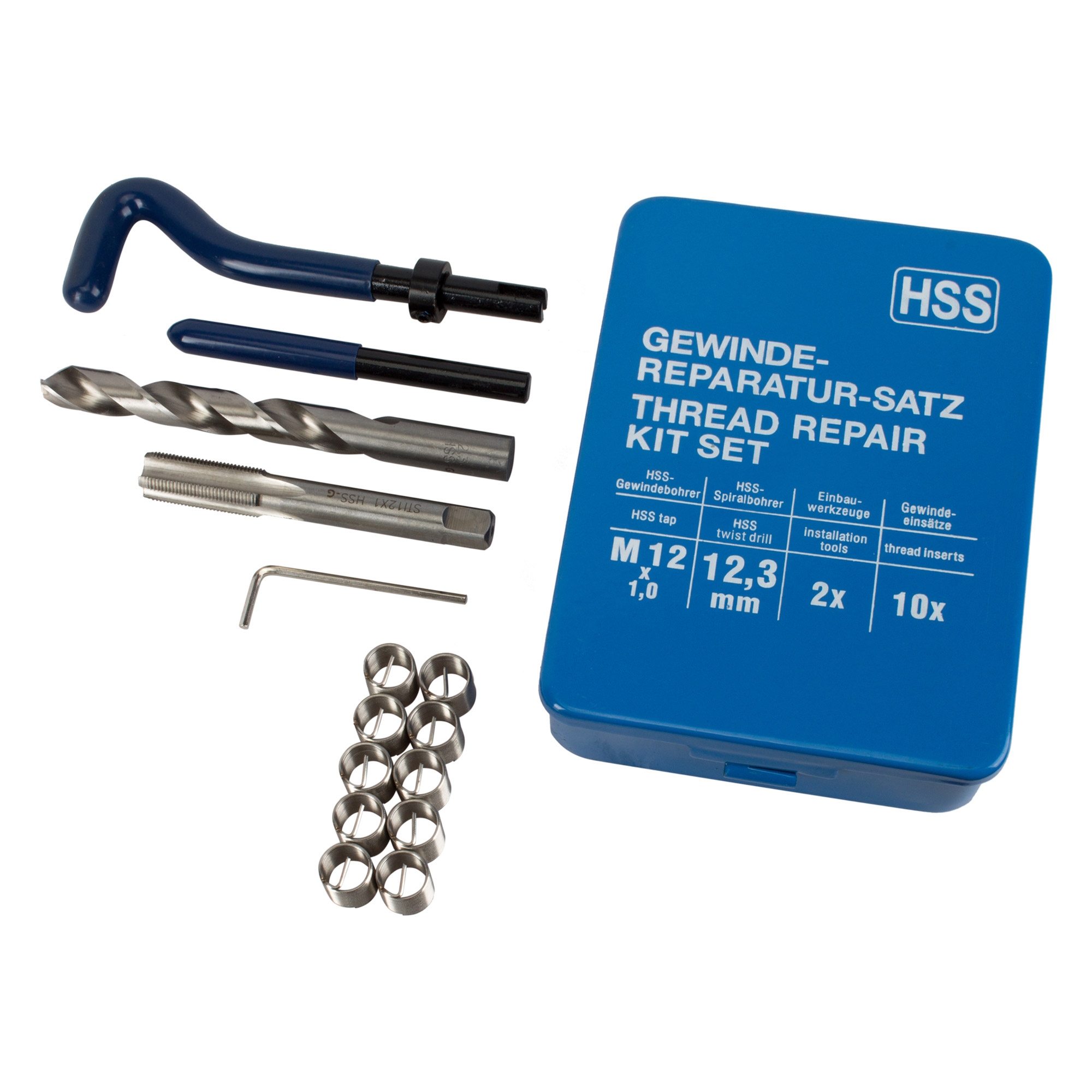 Gewindereparatur Satz M12x1.0 Gewindeeinsatz Gewinde Instandsetzung