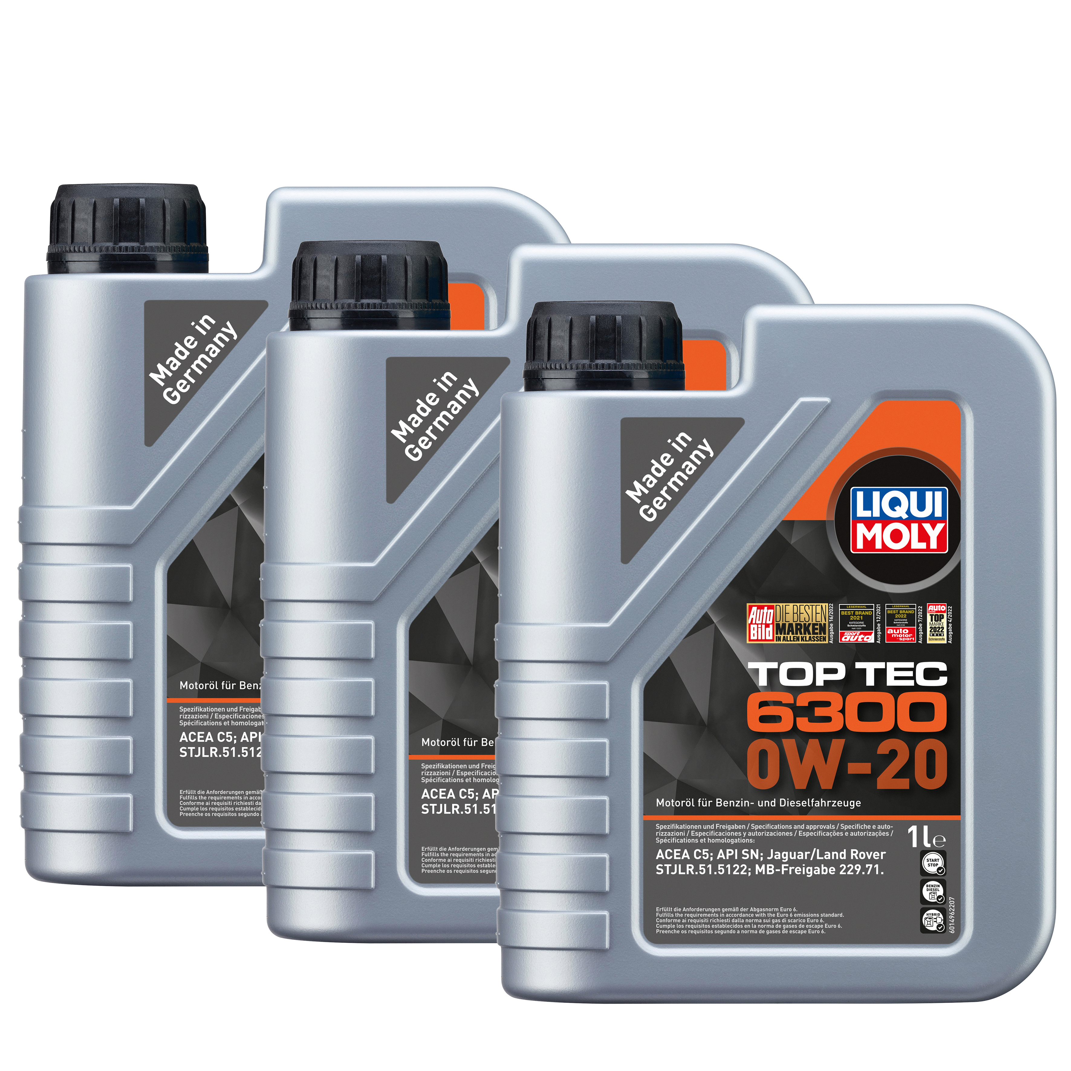 LIQUI MOLY 0W-20 3L TOP TEC6300 Motoröl für HYUNDAI KIA    