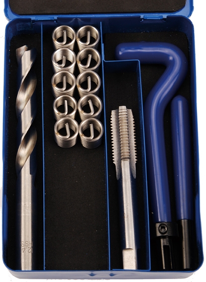 Gewinde Reparatur Set M10x1.0 Gewindereparatursatz 14tlg Gewindeeinsatz Werkzeug